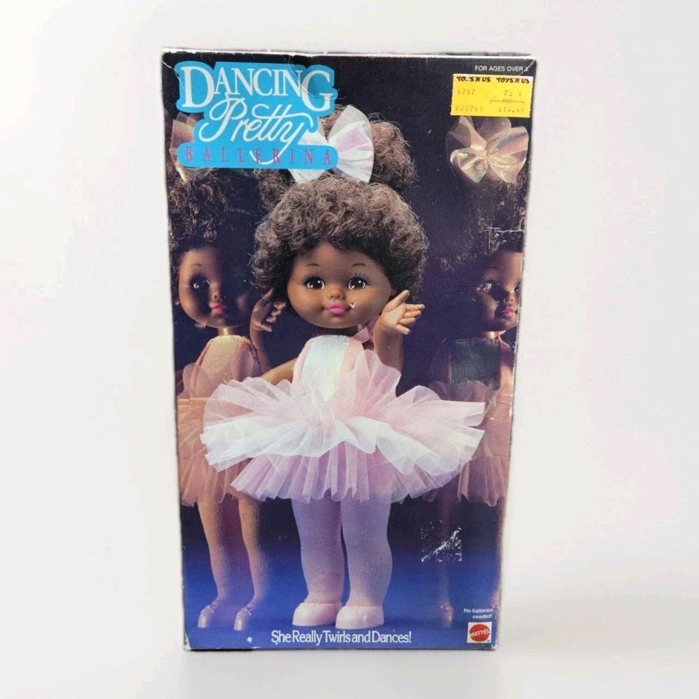 Mattel DANCING PRETTY BALLERINA African American Tested WORKS! Wind Up Toy